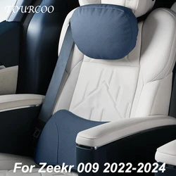 For Zeekr 009 2022-2025 Car Nappa Leather Neck Pillow Headrest Waist Seat Support Interior Accessories