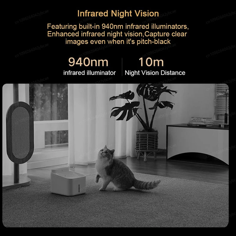 شياومي 360 °   كاميرا ذكية 4، واي فاي ثنائي النطاق، 6.8 ميجابكسل، 4K HDR AI، مراقبة أمن المنزل للأطفال، النسخة الصينية مع محول