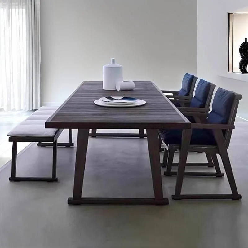 LMM Outdoor Sunscreen Waterproof Outdoor Terrace Antiseptic Solid Wood Rattan Homestay Hotel Teak Furniture