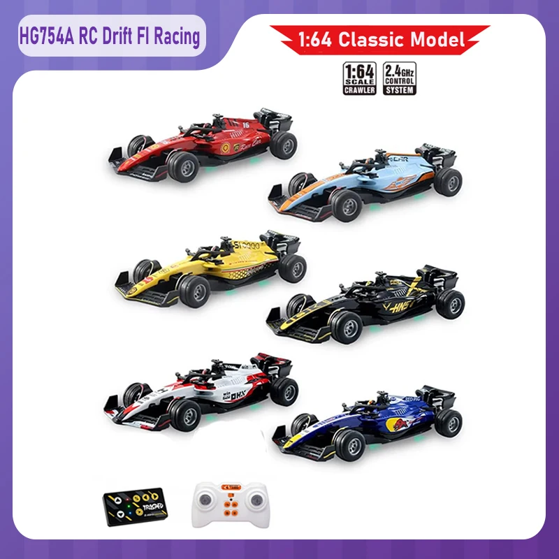 

Новый радиоуправляемый автомобиль HG754A 1:64 Mini Alloy RC F1 Formula Car 2.4G APP RC Desktop RC Drift Car Модель круиз-контроля Трехскоростной подарочный светильник