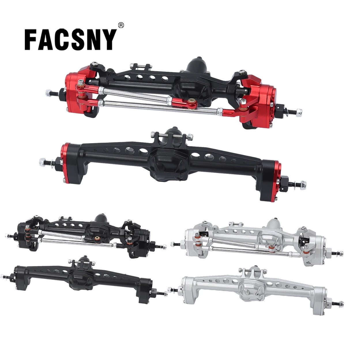 CNC Machined Aluminum Alloy Front and Rear Portal Axle for 1/10 RC Crawler Car Axial SCX10 III AXI03007 Upgrades Parts