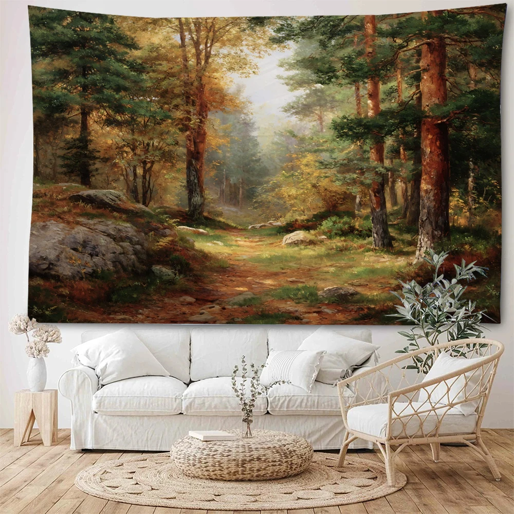 

Mysterious forest, big tree scenery, ancient forest scenery, background decoration, tapestry, home background, wall decoration