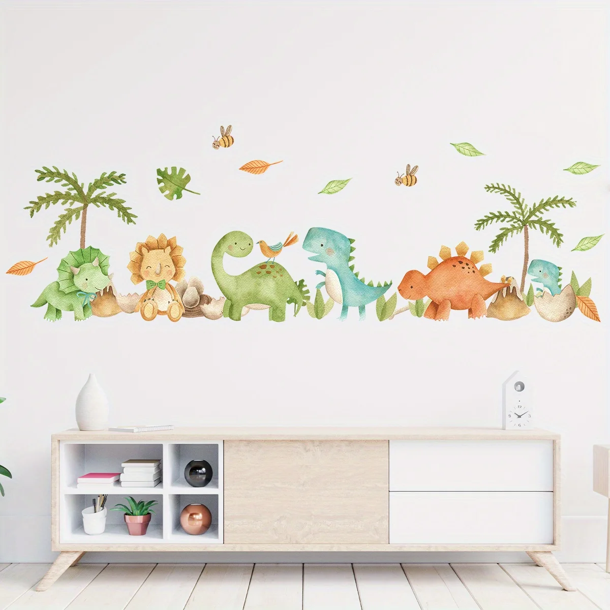 2PCS Cartoon Cute Dinosaur Lion Tree Dinosaur Era Wall Stickers for Bedroom Living Room Nursery Decoration Wall Decals