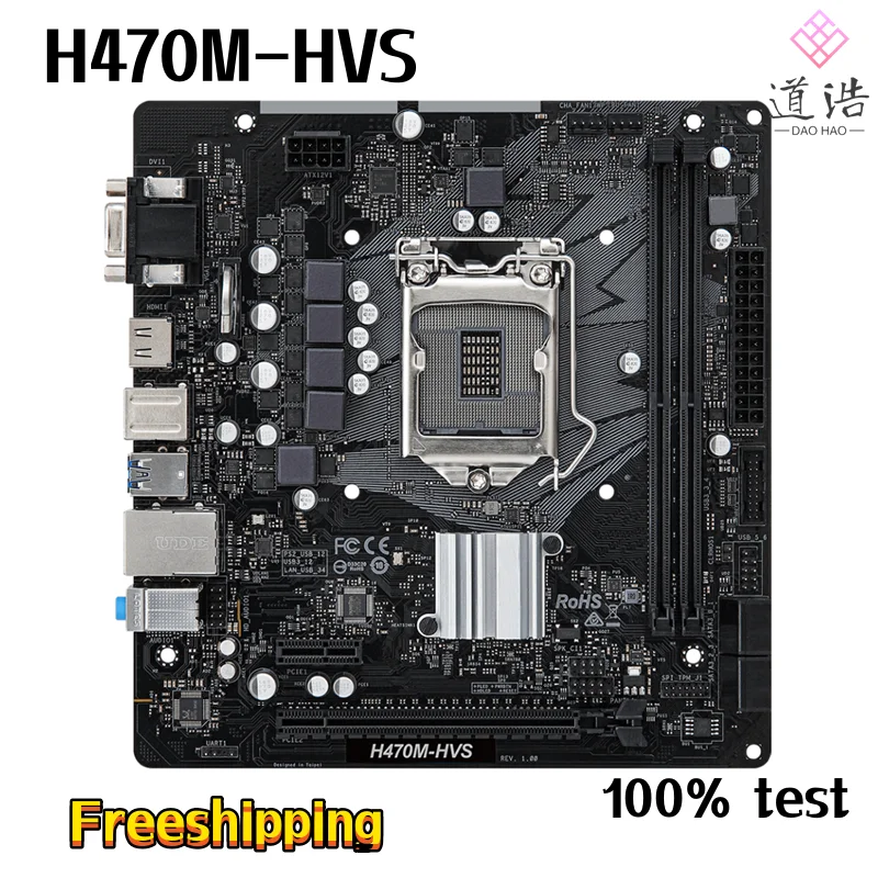 

For ASROCK H470M-HVS Motherboard 64GB HDMI PCI-E3.0 LGA 1200 DDR4 Micro ATX H470 Mainboard 100% Tested Fully Work