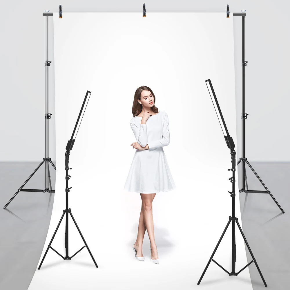 Photography Studio LED Lighting Kit Dimmable LED Video Light Handheld Fill Light With Light Stand 24W 3200K-5500K Photographic