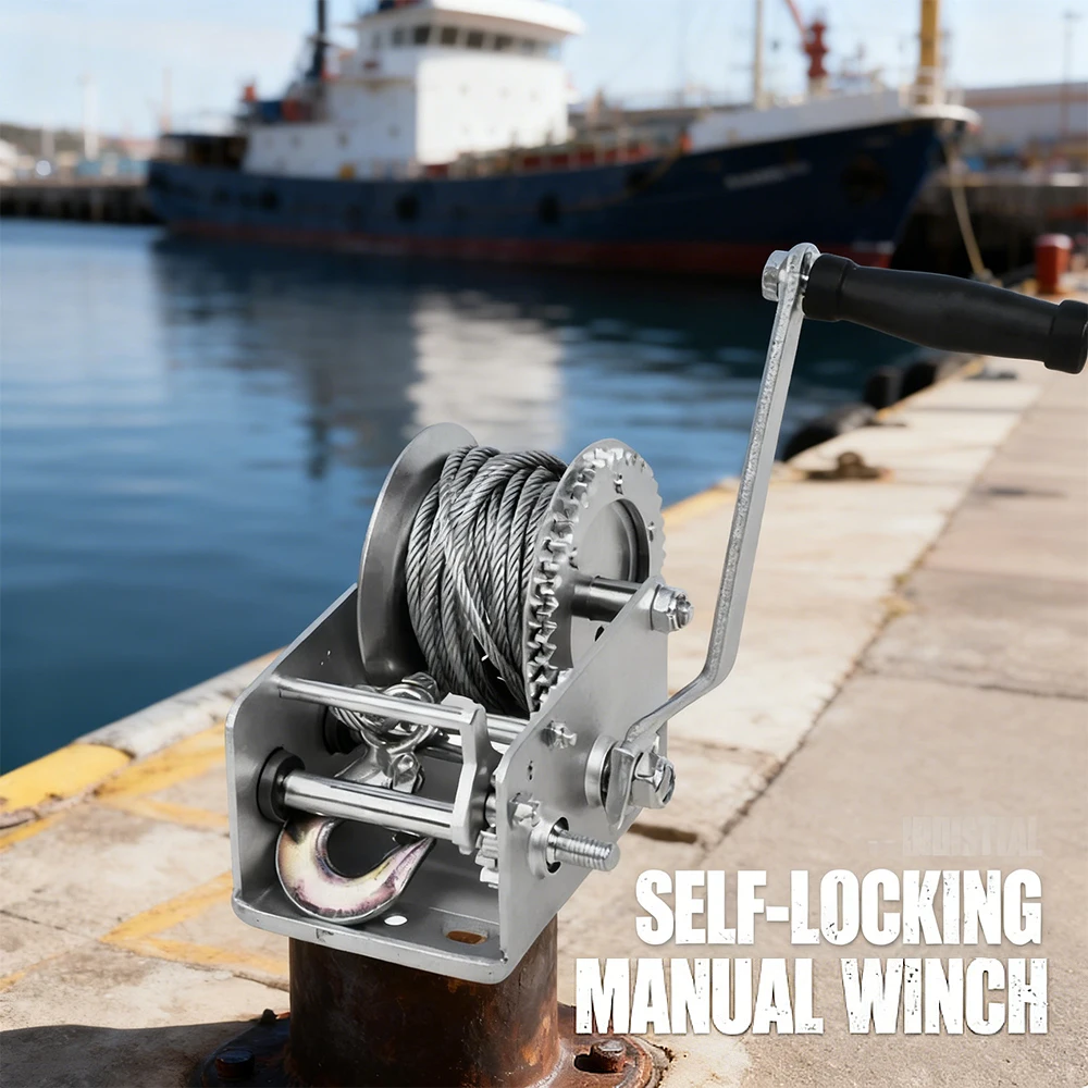 

Ручная лебедка 3000 фунтов Сверхмощная ручная лебедка Прочная лебедка со стальным тросом Подъемная лебедка Тяговая лебедка для внедорожного прицепа ATV