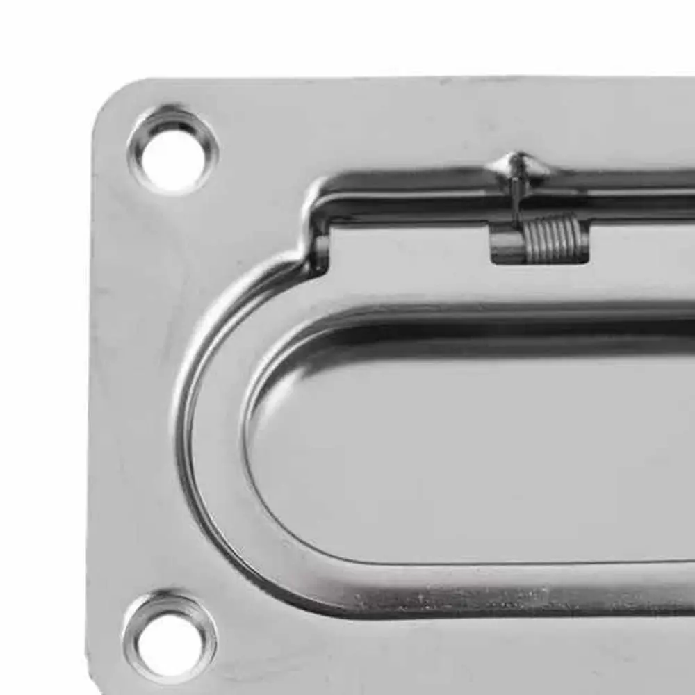 Stainless Steel Pull Flush Lift Ring Marine Grade Anti-Rattle Recessed Fasteners Square Portable Lockable Hold Down Clamp