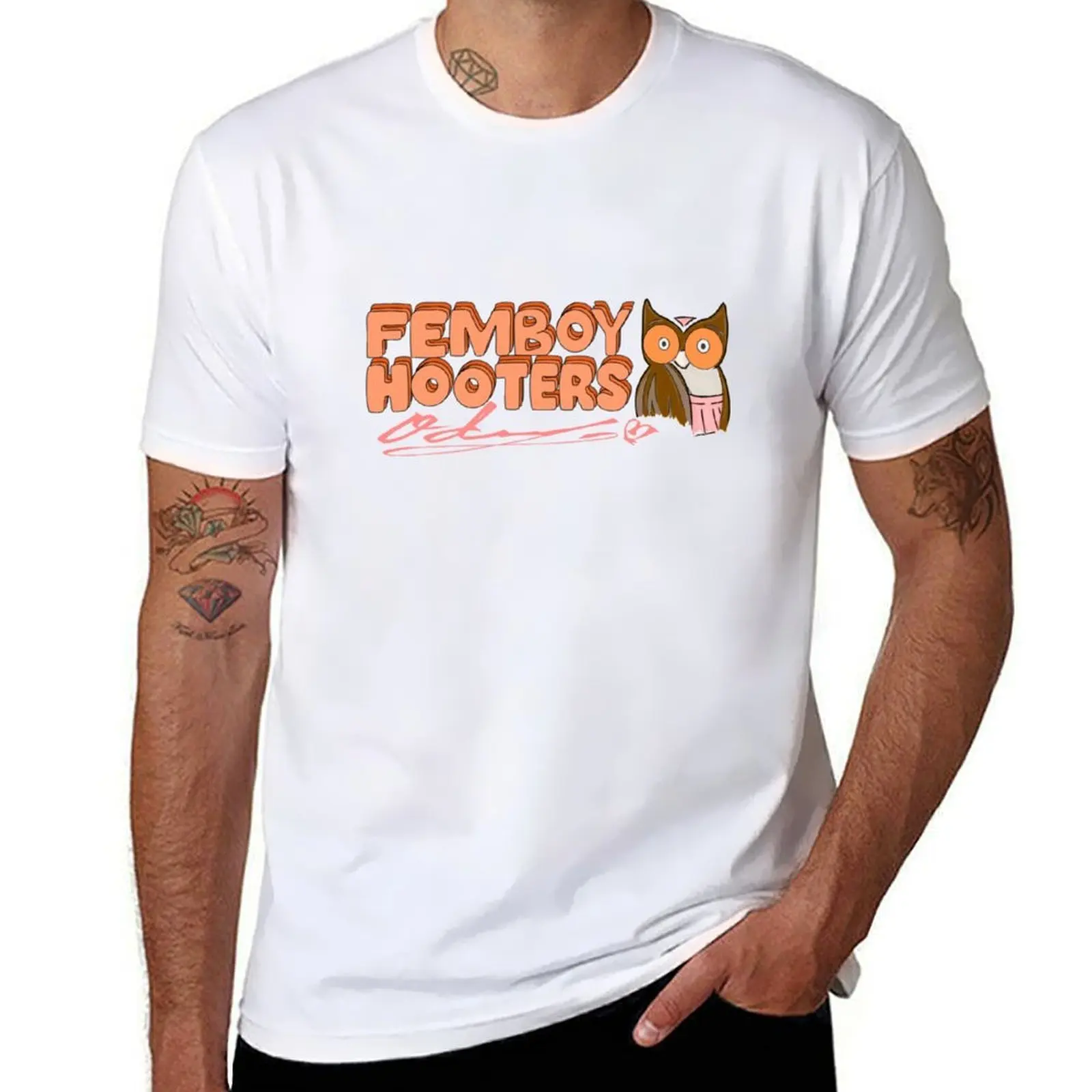 

Femboy hooters T-Shirt t shirt for man 100 percent cotton man t shirts for men casual T-Shirt