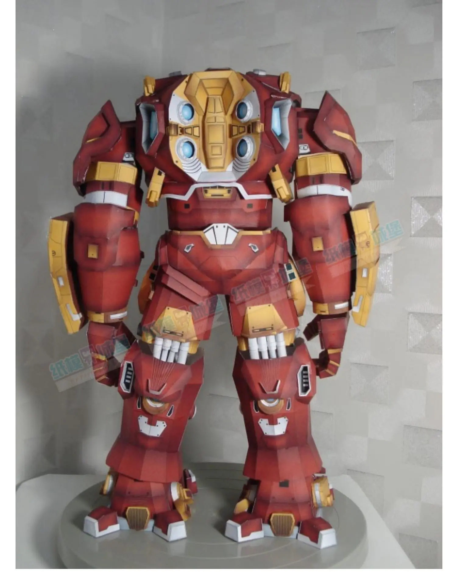 60Cm Hulkbuster Iron Man 3d Papier Model Diy Papercraft Diy Handgemaakte Origami Puzzel Speelgoed De Avengers Desktop Decoratie