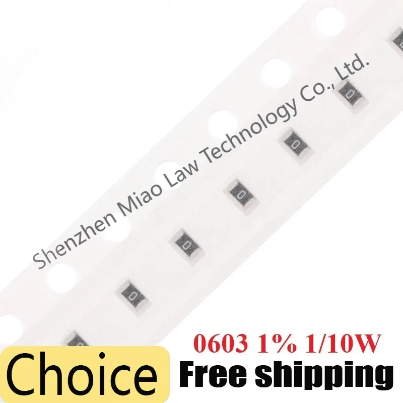 100pcs/lot 0603 SMD Resistor 1% 1/10W 0~ 910R 1K~20M 1.1K 2.1K 6.8K 10K 20K 110K 390K 470K 560K 750K 910K 1M 10M 20M 560 820 ohm