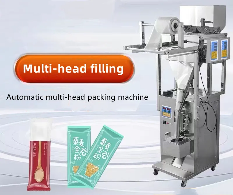 2 head 500g high speed automatic nut granule weighing packaging machine for food