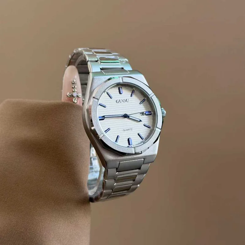 New Luxury Men'S Quartz Watch, Stylish And Simple Men'S Watch With Calendar Function, Fashionable Quartz Wristwatch.