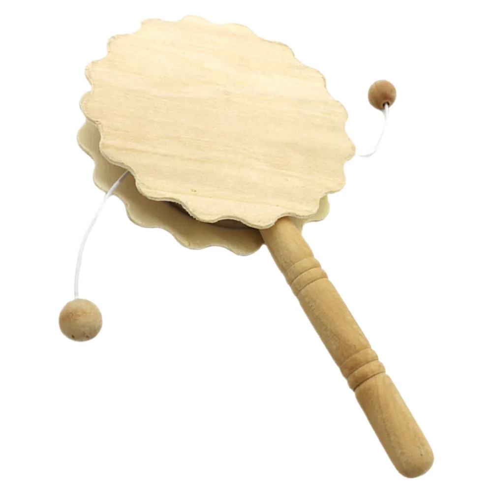 غير مصبوغ حشرجة الموت طبل خشبية DIY بها بنفسك الحرفية اللوحة اللعب المعرفية رسمت باليد زخرفة لوازم الديكور الإبداعية #6