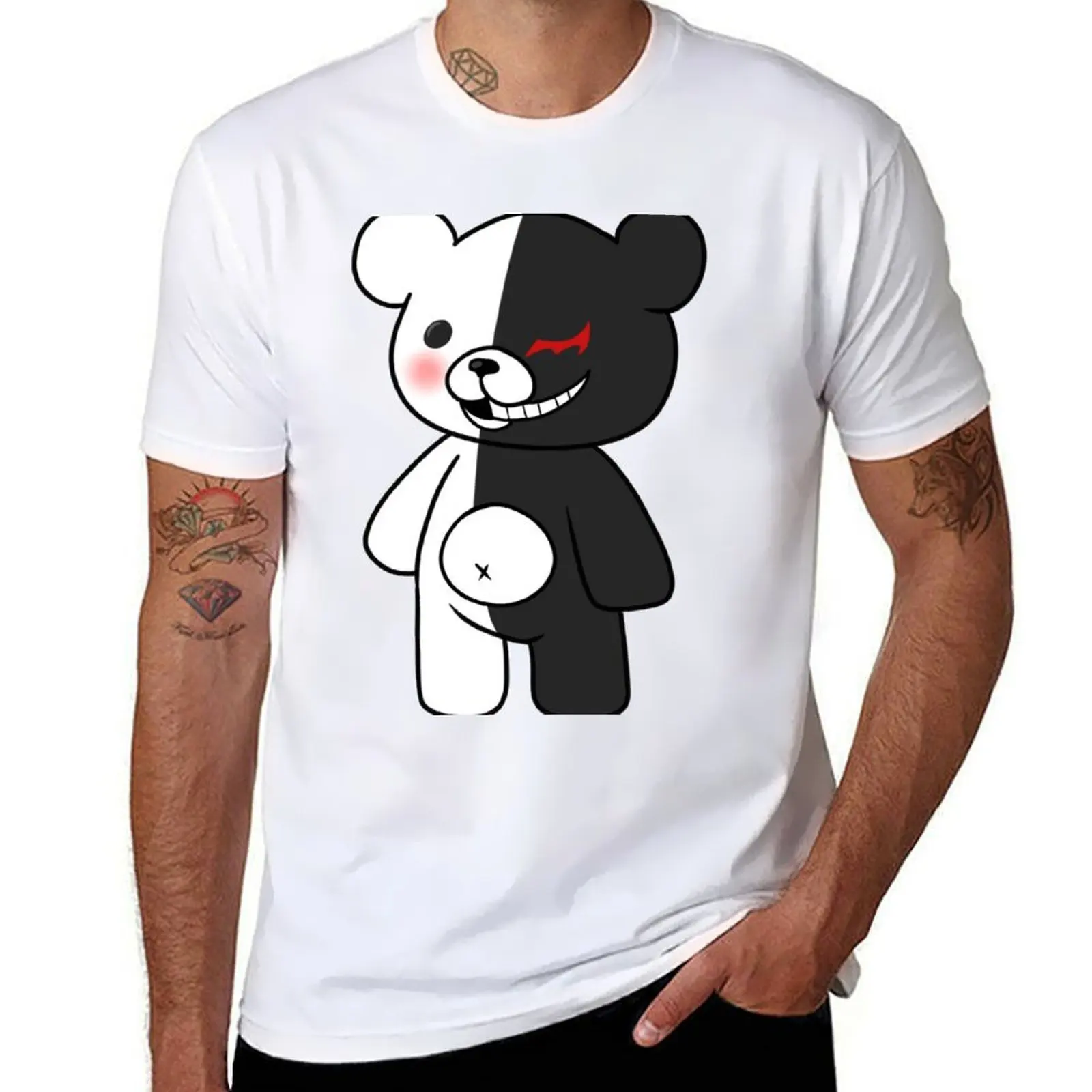 

T-Shirt funny man tees shirts t graphic t shirts for Monokuma shirt graphic humor t man dark