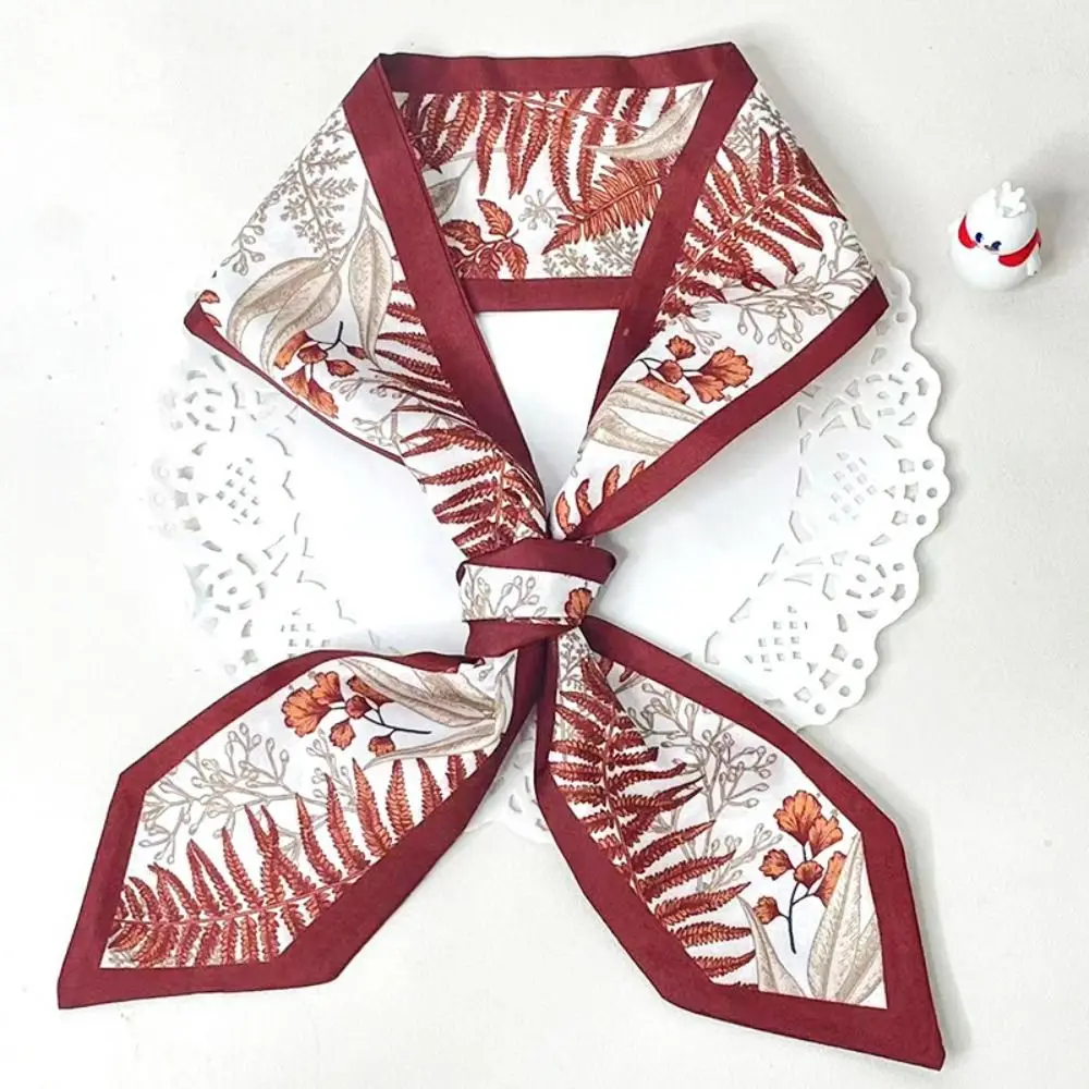 

Neckerchief Camellia Scarves Textile ribbon Headband dacron Mid-Autumn Festival gift box scarf Plain weave Diagonal scarf