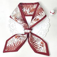 Neckerchief Camellia Scarves Textile ribbon Headband dacron Mid-Autumn Festival gift box scarf Plain weave Diagonal scarf