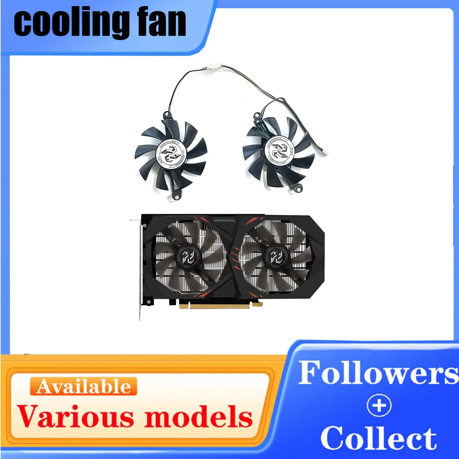 Brand new cooler fan 75MM 4PIN RX6600M GPU fan for PELADN RX600M 8GB graphics card AMD graphics card replacement
