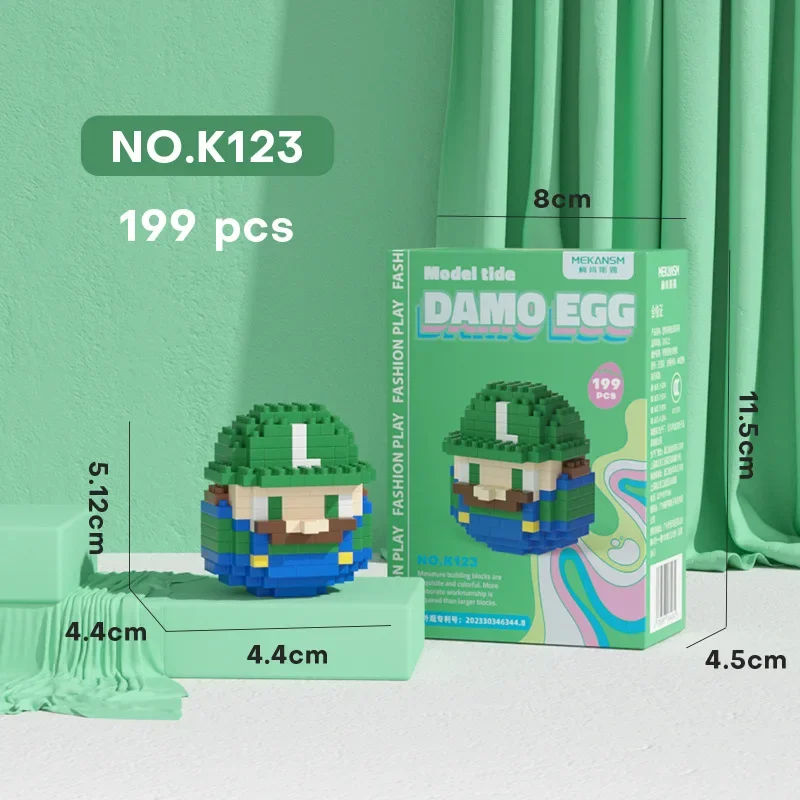 Super Mario Cartoon Block Action Figure Puzzle Compatible with LEG Jigsaw Toy Anime Peripheral Mario Modal Children\'s Toys Gifts