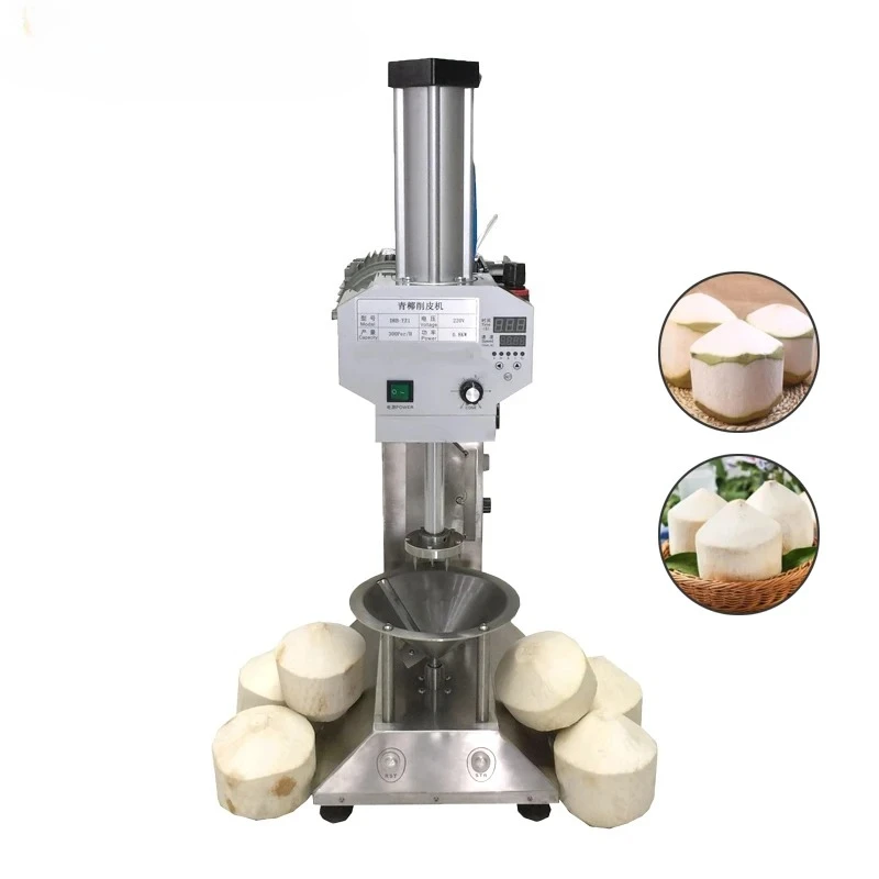 Automatic Electric Green Coconut Husk Remove Grater Peeler Dehusk Scraper Open Opener Cutter Cut Peel Machine