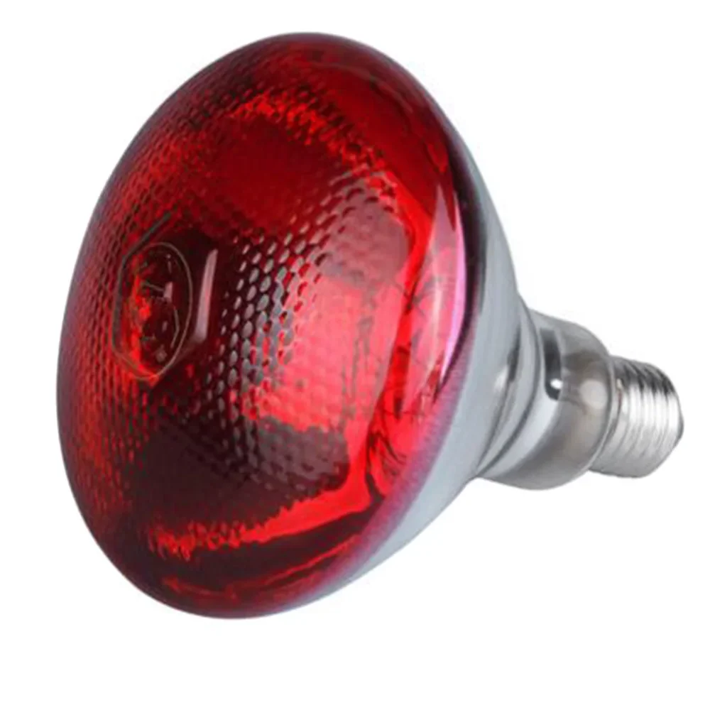 1Pcs Poultry Infrared Heat Lamp Waterproof Anti-Explosion Thickened Light Bulbs For Piglet Chicken Duck Birds E27 Heating Lamp