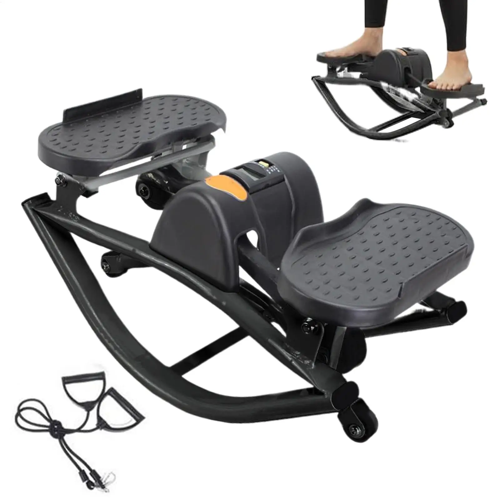 Rock Stepper Exercise Equipment Portable Silent Lateral Stepper Machine for Home Apartment Dorm Office Gym Legs Abs Glutes Women