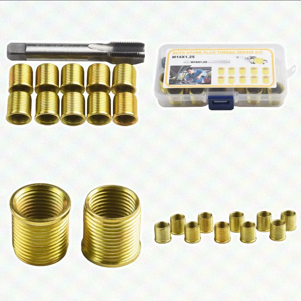 Thread Repair Tools Engine Metal M14X1.25 Inserts And M16X1.25 Tap Kit Thread Repair Insert Kit Hardware Repair Tools