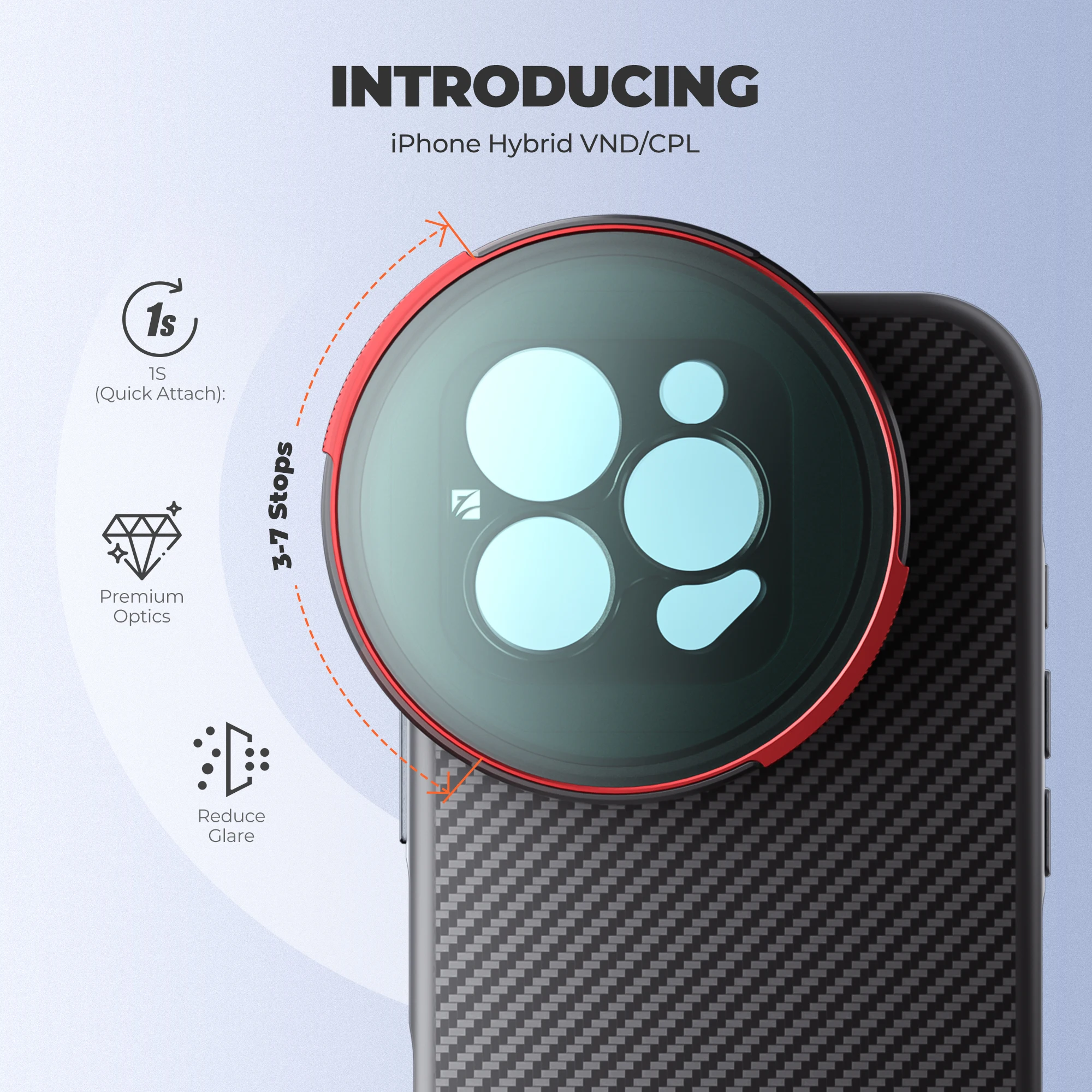 Freewell Sherpa VND/CPL Filter 3–7 Stops, kompatibel mit Freewell iPhone Series Hüllen und Genius Rig Cage Fotografie-Zubehör