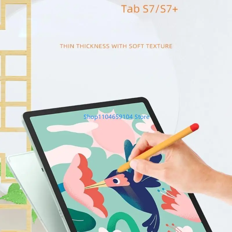 قلم ستايلس سيليكون القلم غطاء حامل المضادة للانزلاق القلم كم حامل ل Tab + ملحقات الكمبيوتر اللوحي #4