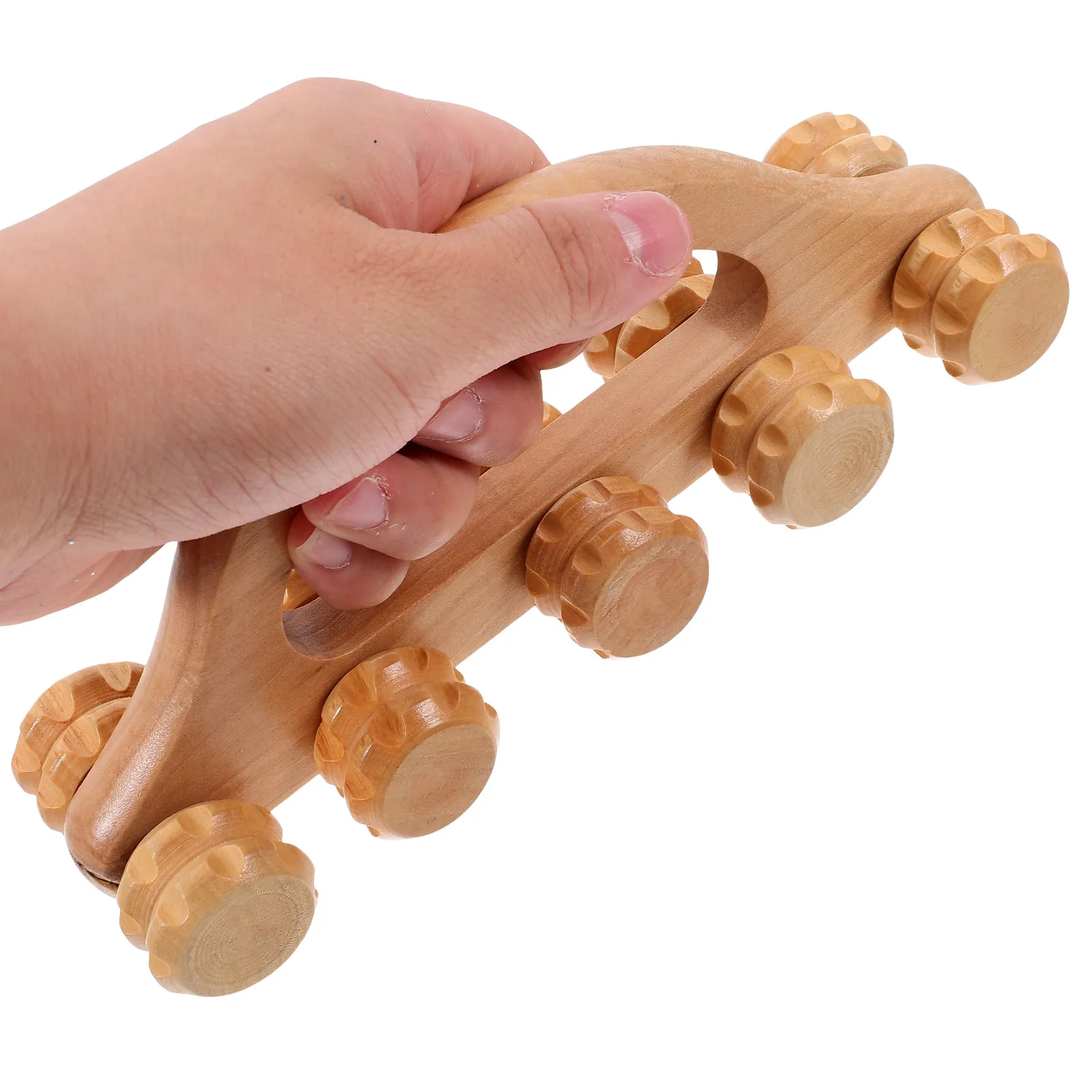 

Cervical Spine Massager Hand Held Wood Roller for Body Foot Back Muscle Tension Release Portable Lightweight Manual Tools