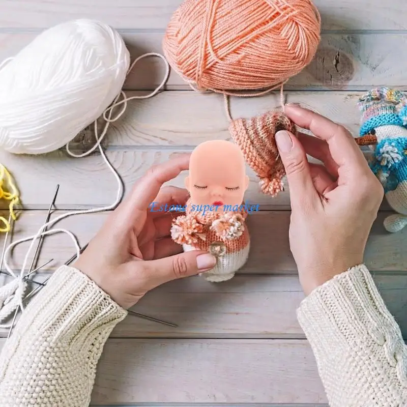 

090B 20Pcs Plastic Doll Head Easy Painting Doll Kits For Creative Craft Enthusiasts