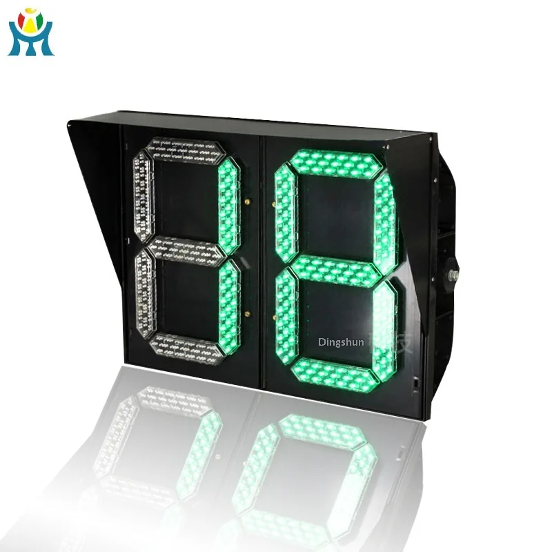 Lane Two-Color LED Countdown Signal Light Display Board Traffic Timer AC Powered Flashing PC 50,000 Hours Continuous Use