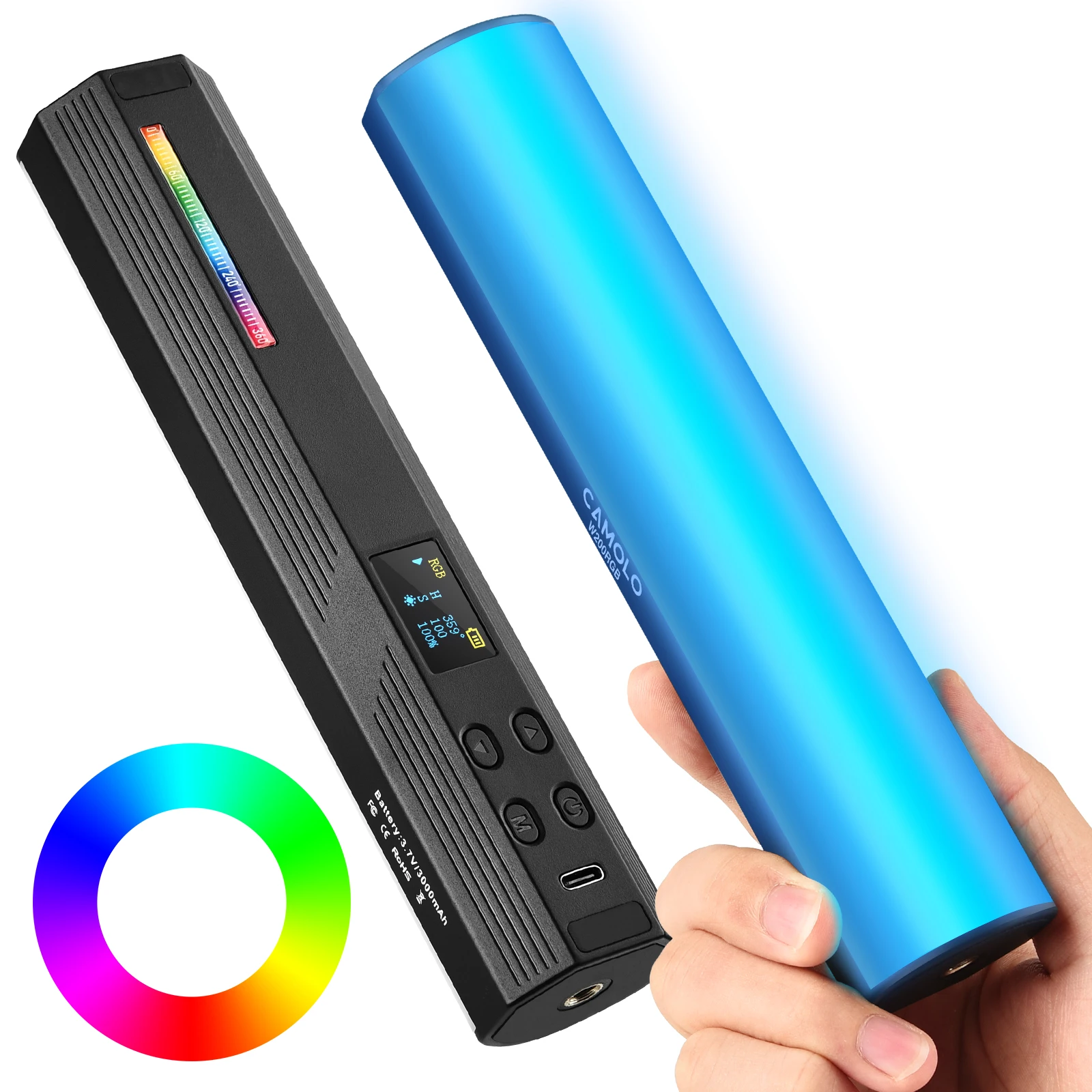 Handheld Rgb Kleurrijke Stok Licht 95+ 2500-9000K Dimbare Magnetische Aantrekkingskracht Handheld Led Licht Fotografie studio Lamp