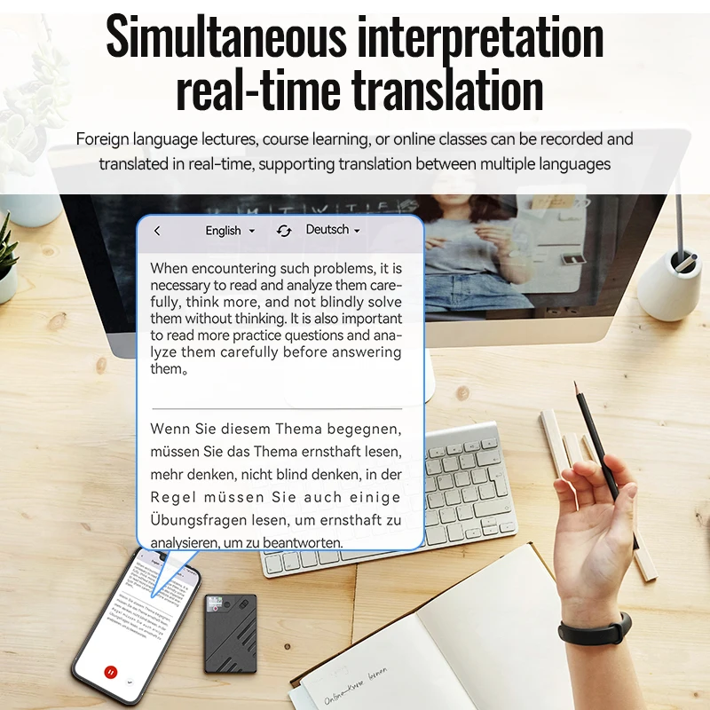 مسجل صوت AI GPT الذكاء APP التحكم الصوتي خريطة العقل نقل في الوقت الحقيقي/الملخص/الترجمة تسجيل المكالمات الهاتفية