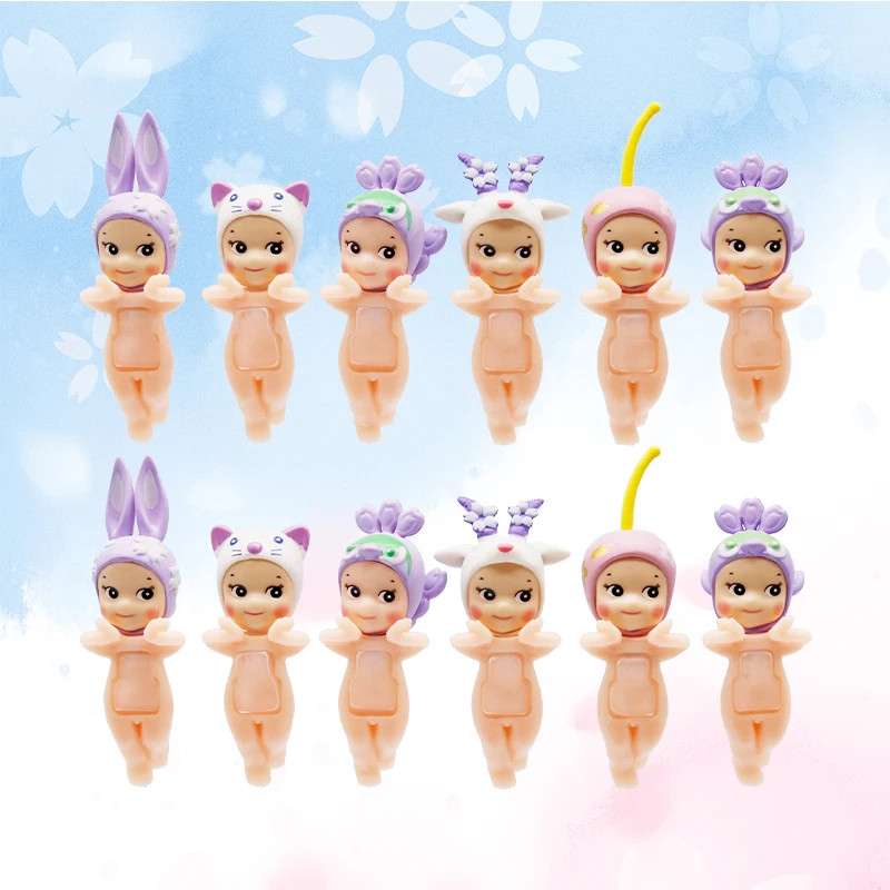 Sonny anjo festa anjo 12 pçs série mini boneca caixa mistério série boneca modelo mesa decoração presente mini anjo boneca brinquedo