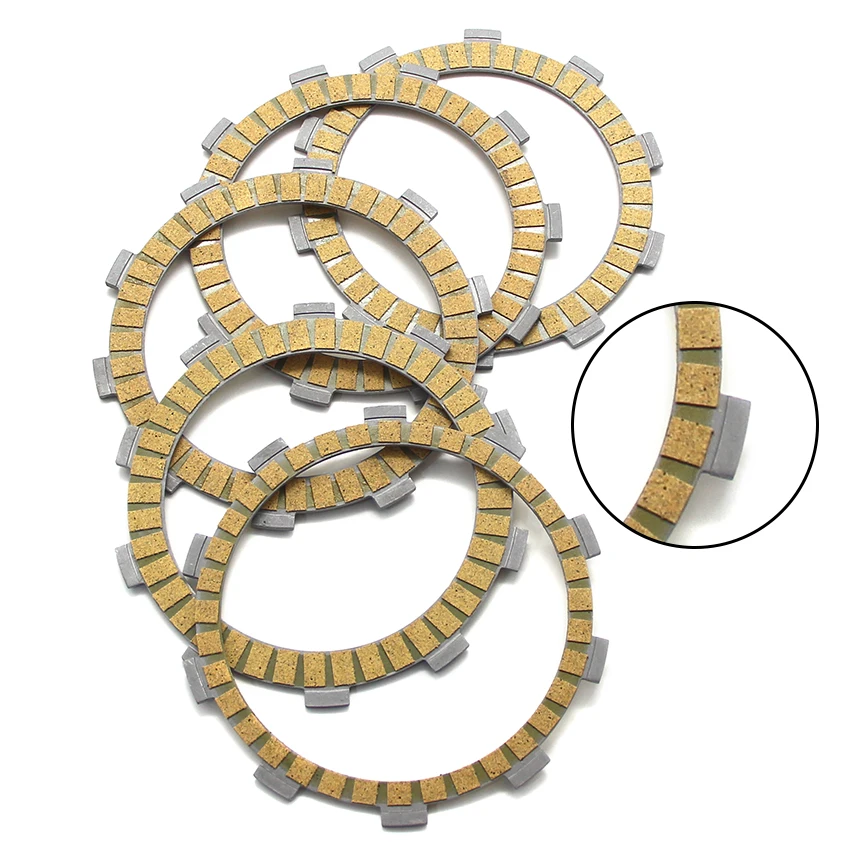 Motorcycle Clutch Friction Disc Plate Kit For Yamaha AG200 1FE AG200E 3GX6 BW200 Big Wheel YD125 YD125S WR125R  WR125X  YZF R125