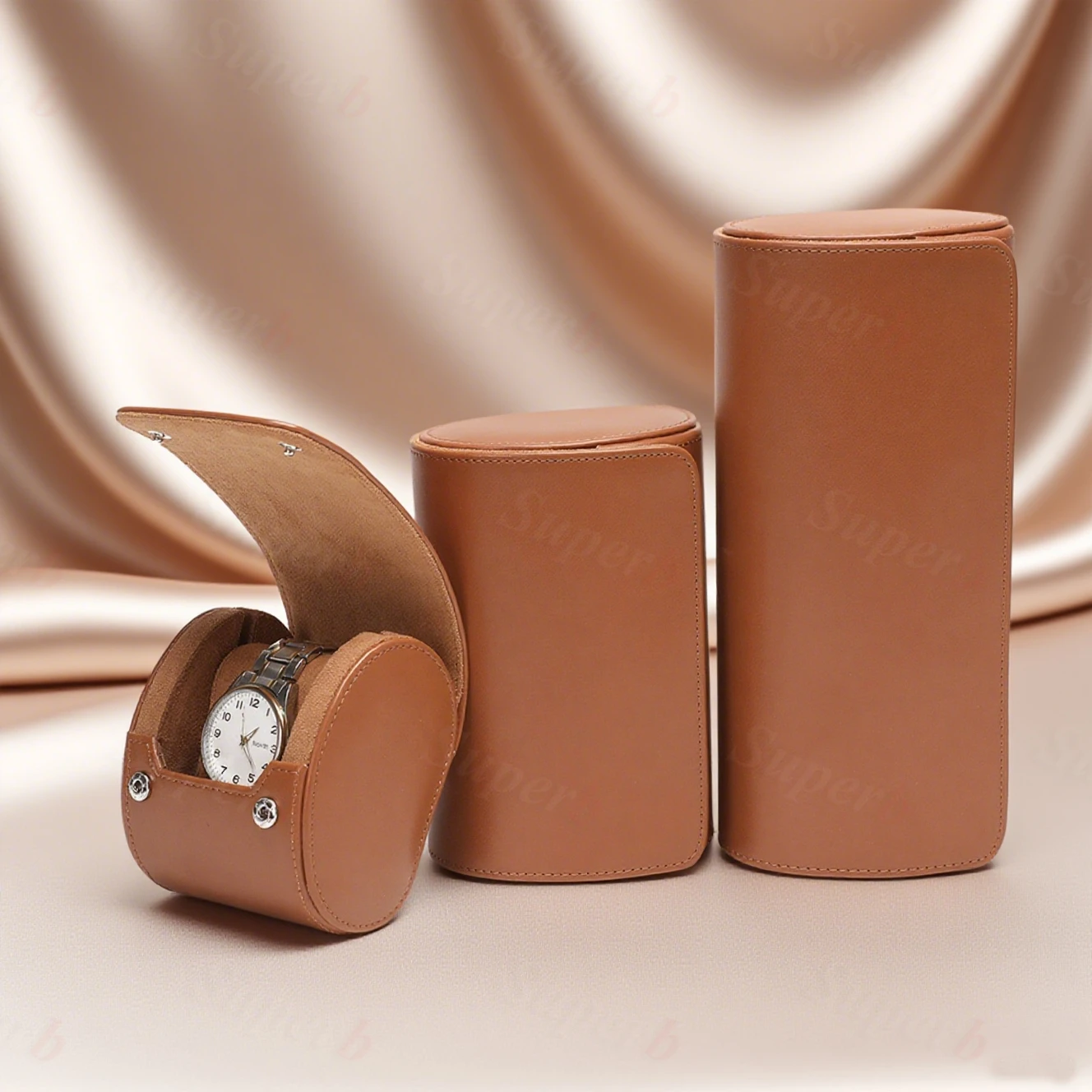 Custodia da viaggio per orologio con rotolo da 1/2/3 slot per riporre e organizer per orologi, archiviazione sicura con innovativi cuscini rimovibili e divisori solidi