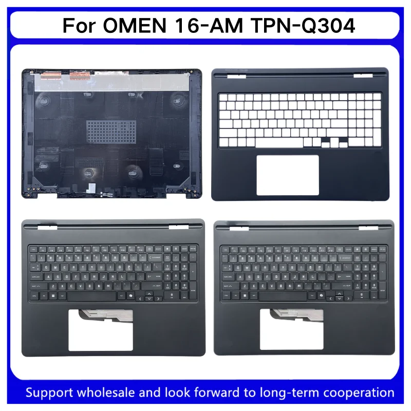 新しい-kailxuling-omen-16-am-tpn-q304-ラップトップ液晶バックカバー-パームレストアッパーケース-バックライト付きアッパーシェルカバー