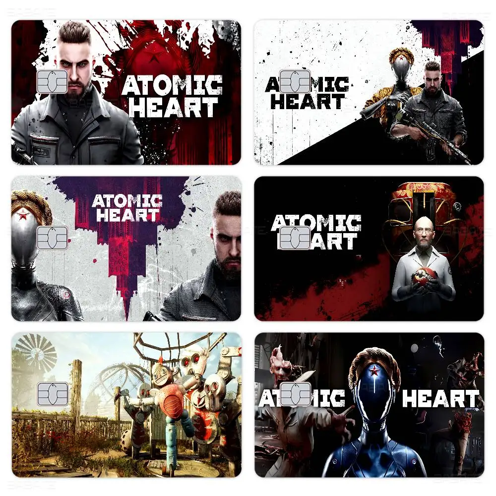 A-Atomic H-Heart Movie Anmie Sticker Film Skin Cover for Credit Card Debit Bank Card Front