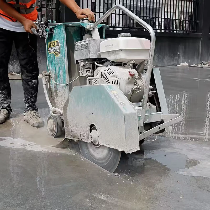 Walk Behind Concrete Saw Cutting Machine with Diamond Blade Asphalt Road Cutter for Construction Road Cutting Machine