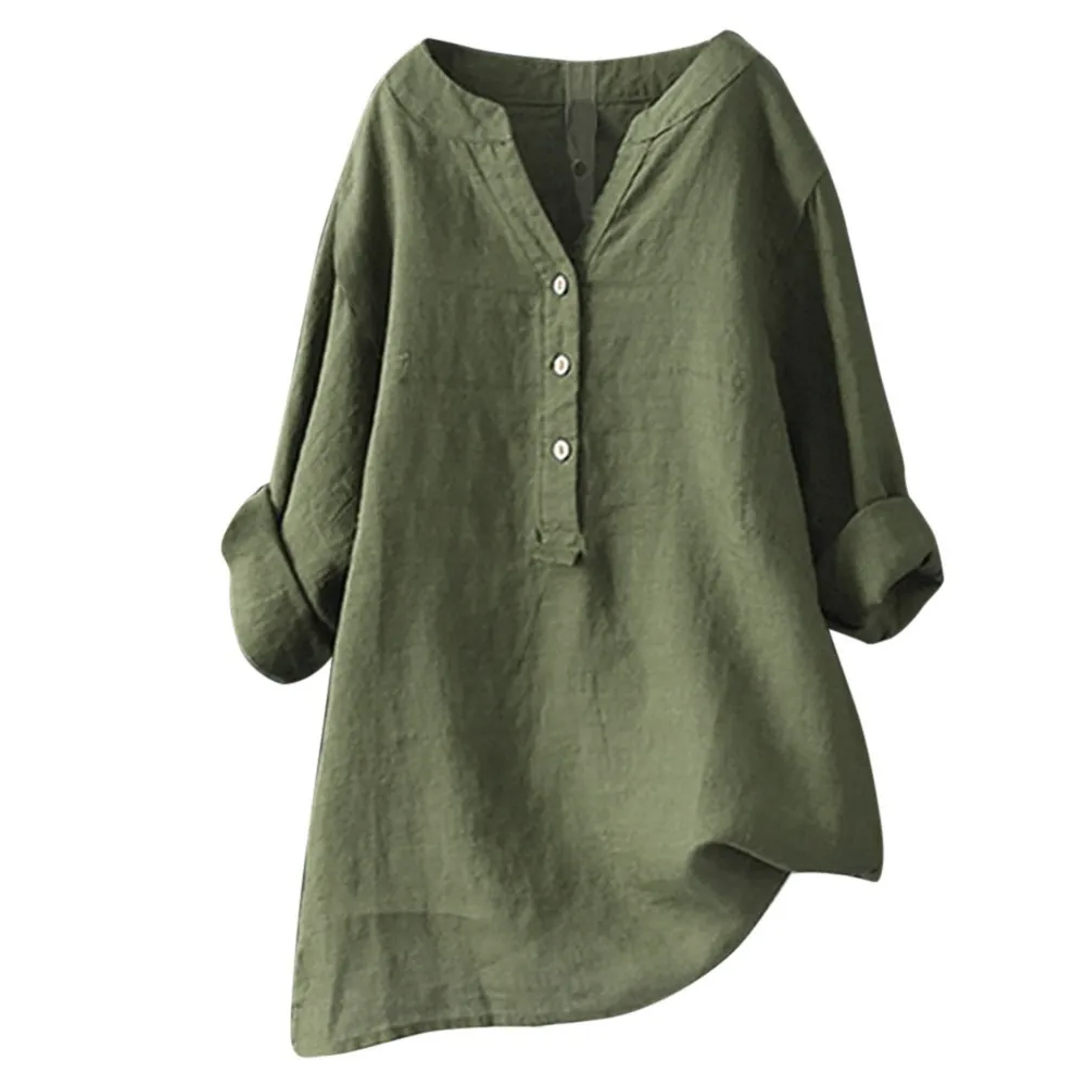 Summer 2024 Casual Loose Cotton Linen Blouse Plus Size 5XL Shirt Women Long Sleeved Oversize Blouse Vintage Loose Blusas