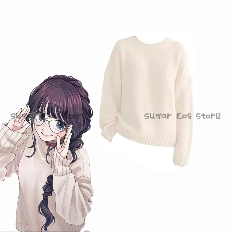 زهرة عطرة تتفتح مع كرامة كاوروكو واغوري تأثيري حلي شعر مستعار سترة بيضاء سوداء ذيل السمكة تنورة حفلة الهالوين