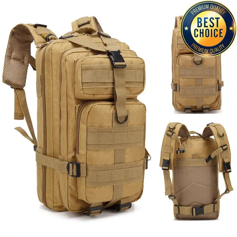 Outdoor 3P Tactical Backpack 30L First Aid Bag Sport Trekking Hiking Camping Hunting Knapsack Climbing Riding Training Rucksack