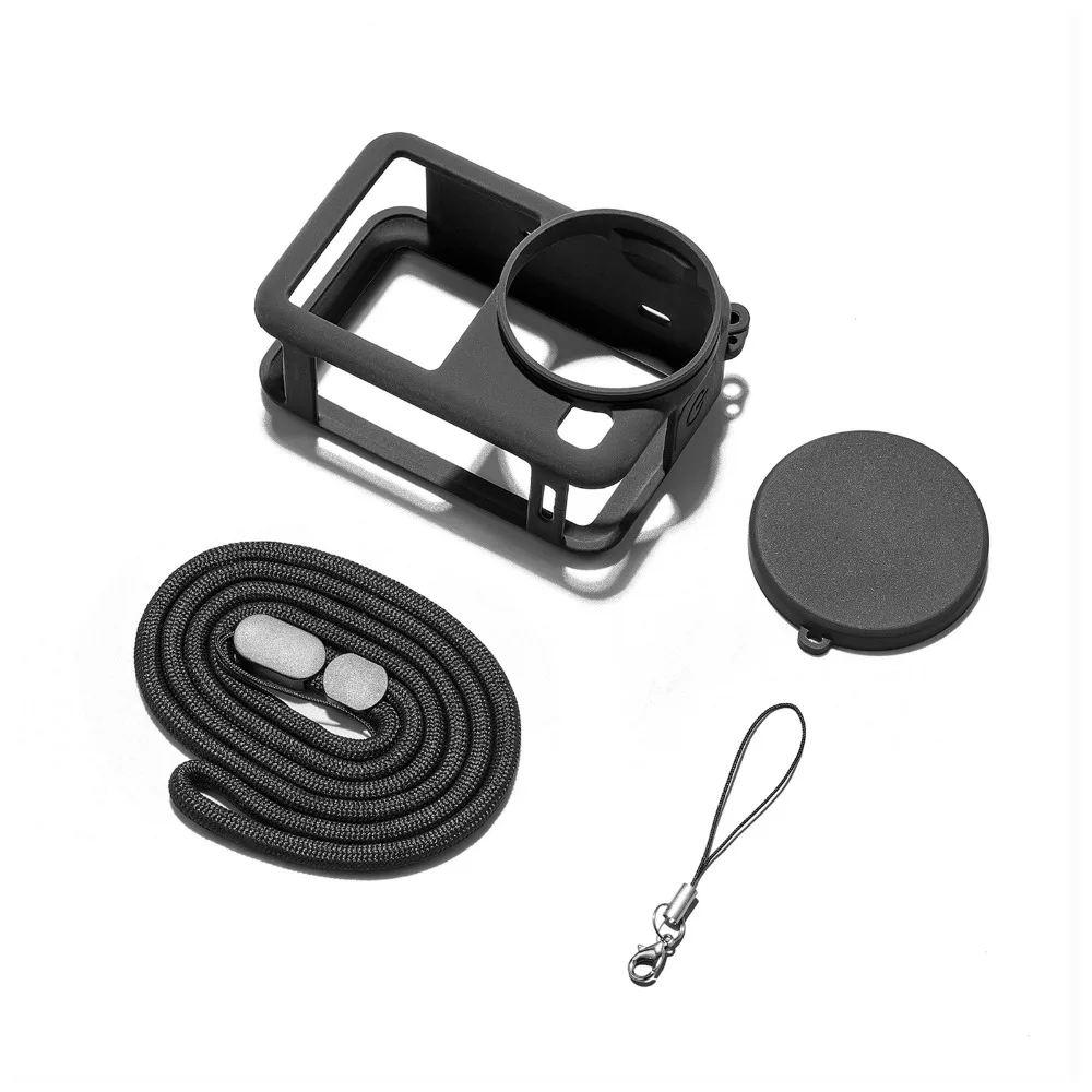 

For DJI OSMO ACTION 6 Camera Silicone Frame Protective Case Cover w/ Lens Guard Cap