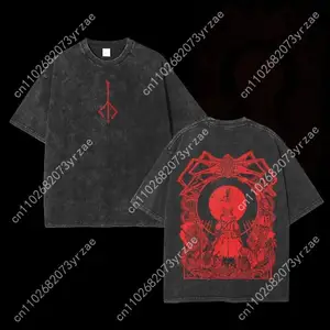 Bloodborne Blood Moon Retro Tee Man Woman High Quality Vintage T Shirt Cotton Short Sleeves Fashion T-shirt Soft Breathable Tops
