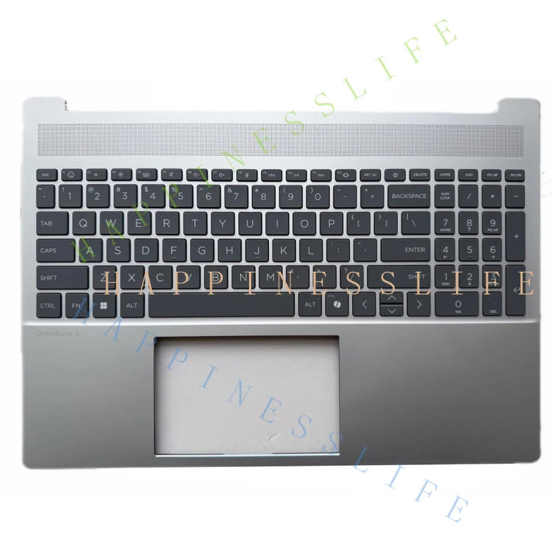 Y... New Palmrest Upper Case US Backlit Keyboard For HP OmniBook 5 16