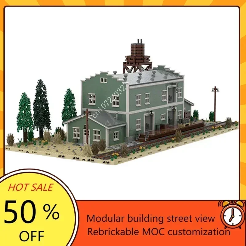 8832PCS Customized MOC Canning Company street view Education  Assembly Puzzle Technology Adultren birthday toys Christmas gifts