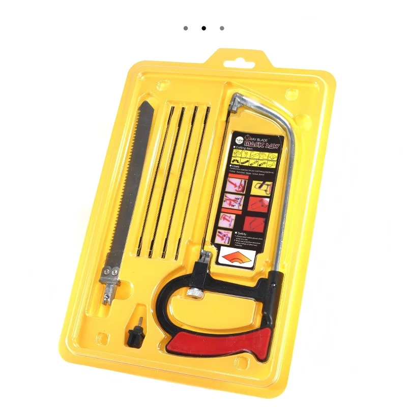 Kit de Serra Manual Multifuncional 8 em 1 com 6 Lâminas para Trabalhos em Madeira, Metal e Corte de Vidro - Ferramenta de Serra de Aço DIY para Modelismo