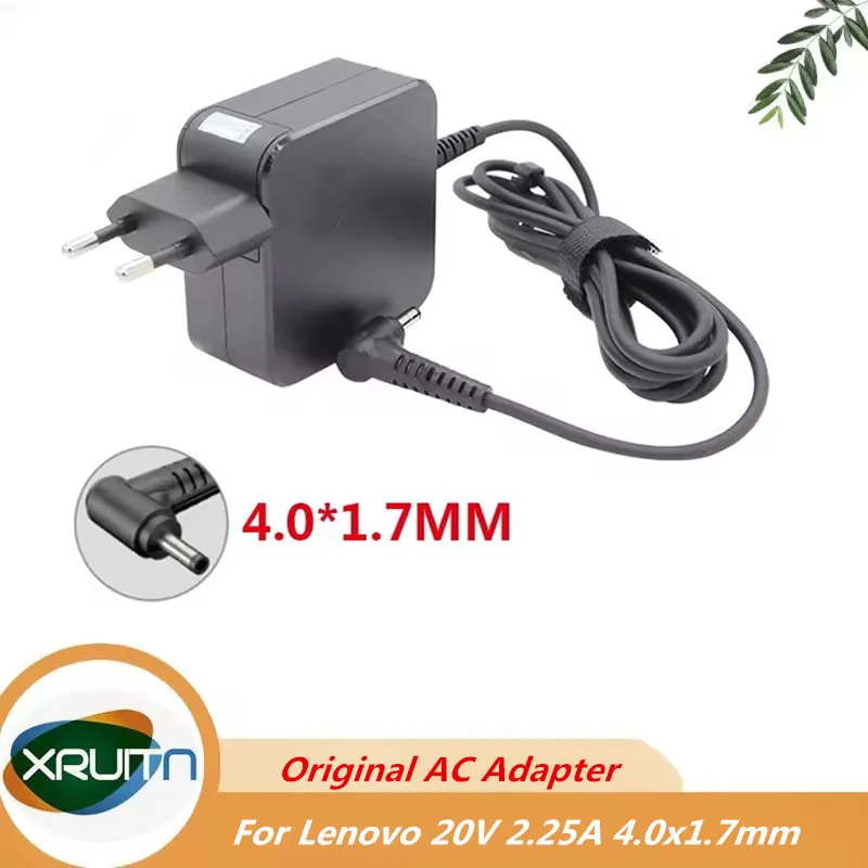 Cargador adaptador para ordenador portátil Original 20V 2.25A 45W 4,0*1,7 MM para Lenovo YOGA 310 510 710 MIIX5 7000 Air 12 13 ideapad 320 110 N22 N42