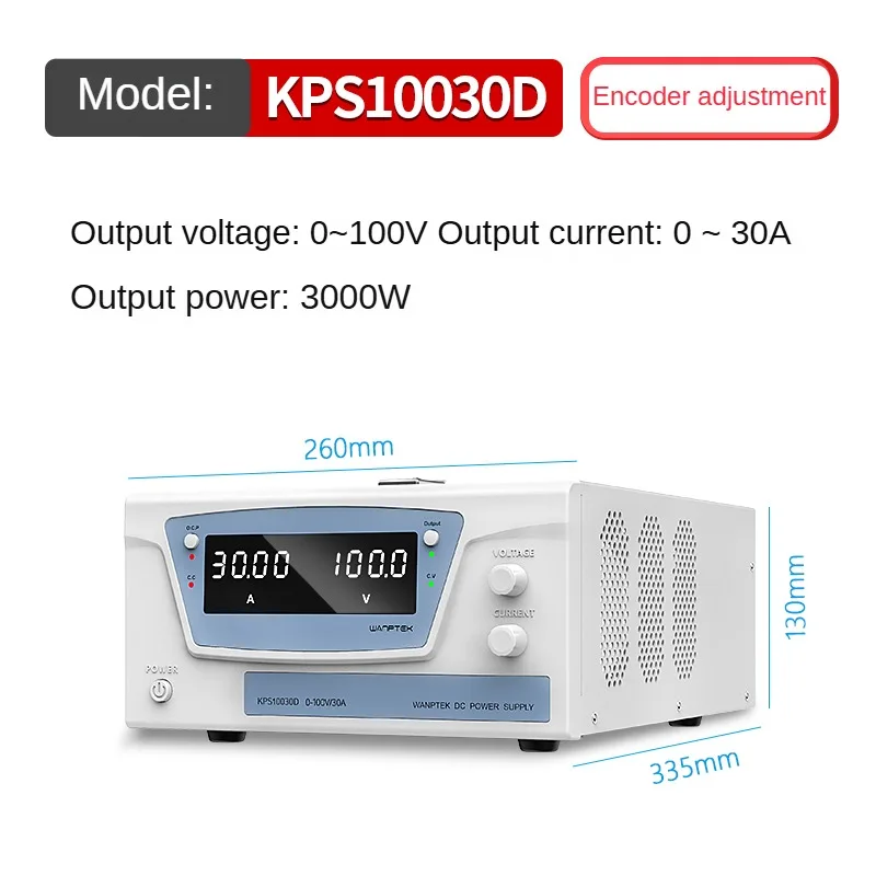 Wanptek KPS6020D 1200w KPS10030D 100V30A 3000W High Power Stabilized Power Supply 60v 20a Adjustable Dc Power Supply