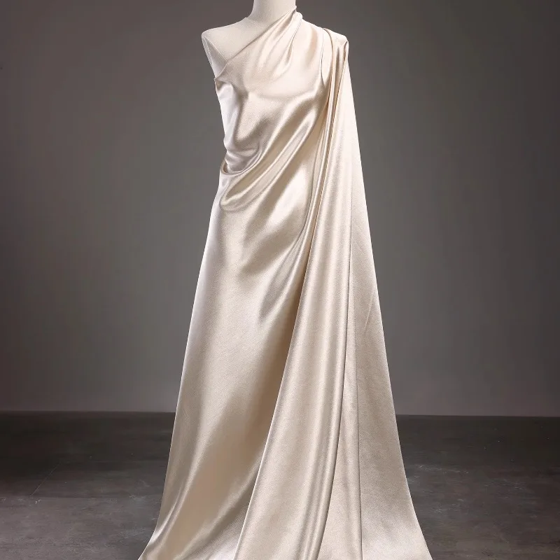 Fabric Glossy Clothing Dress Formal Dress Satin Imitation Acetic Acid Silk Background Fabric Silk Satin - Image 6